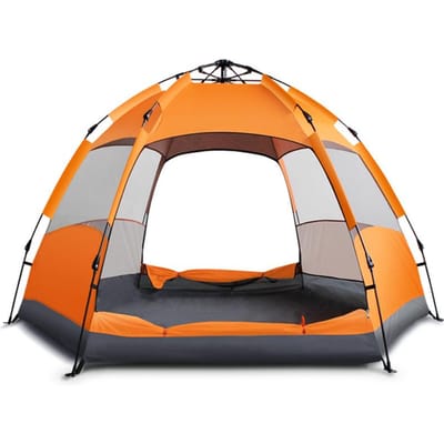 7 IN 1 Automatische Opzettent (3-4 Persoon) Dubbellaags waterdichte UV-bestendige kampeertent Zonneschermen voor buiten wandelen vissen reizen strand 3-4 Person oranje