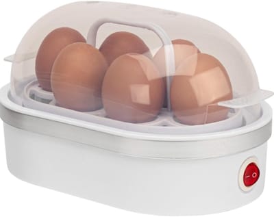 REN® Eierkoker Elektrisch - Eierkoker - Eierkoker met Timer - 6 eieren - Wit - 12cm x 22cm x 14cm