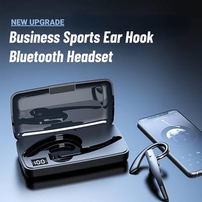 Draadloze Over-Ear Headset met Microfoon en Oplaadcase voor Zakelijk Gebruik