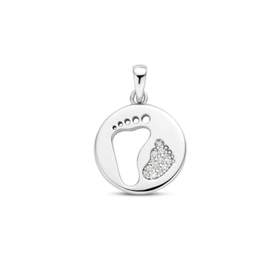 hanger baby voetjes zirkonia