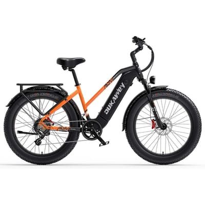 VTT électrique Dukawey DM530 Moteur 1000W Batterie 52V 20Ah Pneus Fat 26 52V 1000W 20Ah orange