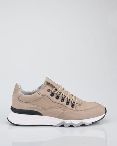 Floris van Bommel Sneakers Heren - Lage sneakers / Herenschoenen - Suède - SFM-10135 - Beige - Maat 44⅔