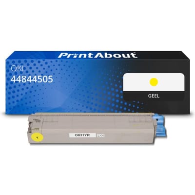 PrintAbout huismerk Toner 44844505 Geel Geschikt voor OKI
