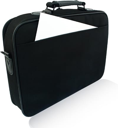 Laptop Tas - Schoudertas Notebook - Veilig Vervoer - Verstelbare Gordel - 17.3 Inch - Zwart