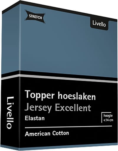 Livello Hoeslaken Topper Jersey Excellent Blue 250 gr 80x200 t/m 100x220