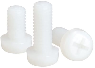 Allecto - Nylon schroeven - M5x8mm - 50 stuks - Kunststof schroeven - Ronde kop - Voor diverse toepassingen - Wit