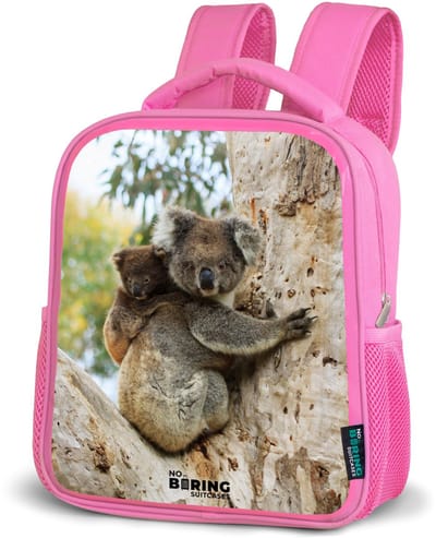 NoBoringSuitcases.com® - Rugzak roze - Schooltas meisjes - Koala - Wilde dieren - Boom - Natuur - Kinderen - Kinder rugtas meisje - Boekentas kind - Kinderrugzak voor school - Schoolrugzak