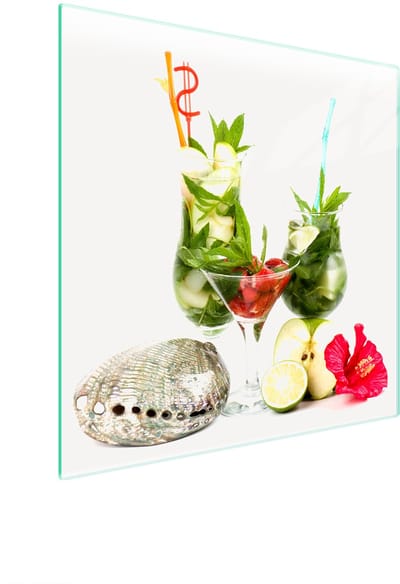 TMK ArtDeko - Kookplaat Achterwand - Glas - 50x52 cm - Vruchtenmotief