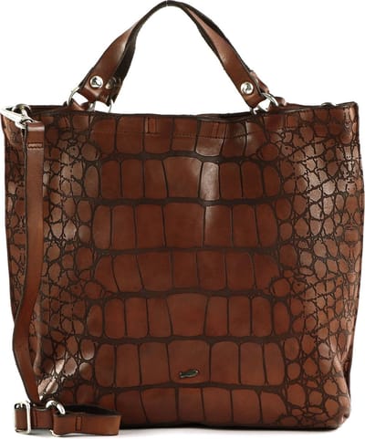 CAMPOMAGGI Leren Schoudertas Shopper Centaurus Shopping Bag Cognac Bruine