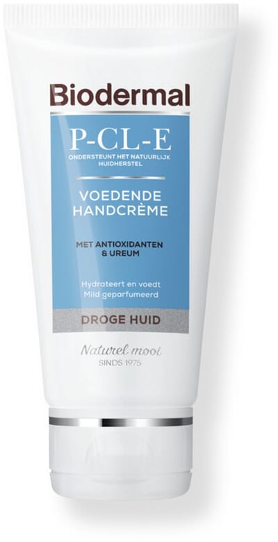 Biodermal P-C-L-E Voedende Handcrème, 75 ml - Crème met Antioxidanten & Ureum, Hydrateert en Voedt, Ondersteunt het natuurlijk huidherstel, Mild geparfumeerd, voor Droge huid