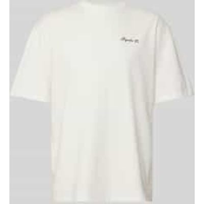 Oversized T-shirt met labelprint, model 'POLION'
