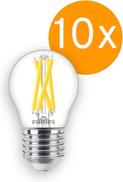 10 stuks | Philips LED Kogellamp 5.9W/927-922 806lm Helder DimTone | Beste kleurweergave | E27 | Extra Warm Wit | 5.9 watt | 25.000 Branduren