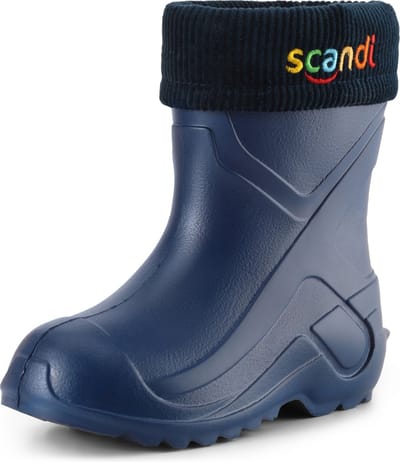 Ladeheid Kinder Regenlaarzen - Gevoerd en Waterdicht Vederlicht - EVA - LA-LMG-763-Scandi - Blauw295c/Marineblauw - 33