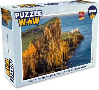 Puzzel Vuurtoren op de rots op het eiland Skye - Legpuzzel - Puzzel 1000 stukjes volwassenen