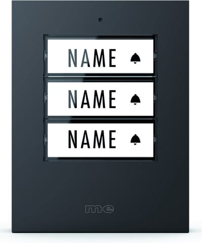 M-E BELL-503-TXA EXTRA Draadloze DEURBELDRUKKER - 3x drukknop - groot bereik - antraciet - 41307