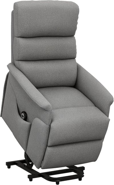 Elektrische Relaxstoel - Stoel met opstahulp - Comfortabel Zitten - Elektrisch Verstelbaar - 66 x 90 x 96 cm - Grijs