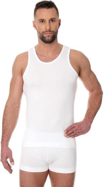 Brubeck Heren Ondergoed Hemd - Naadloos Elastisch Katoen - WIt XL