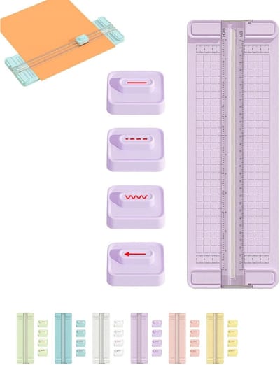 Papiersnijder 4-in-1 - Multifunctionele trimmer - Scrapbooking en knutselen - Vier verwisselbare messen - 365 x 123 cm - Wit