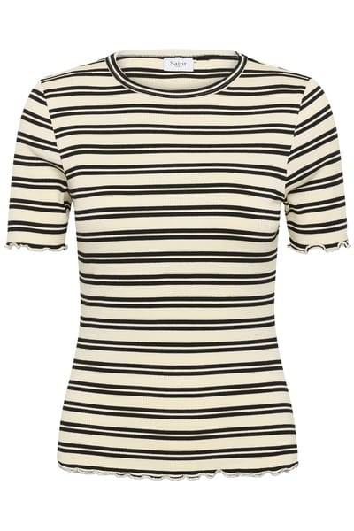 Saint Tropez OlaliaSZ SS T-Shirt Dames T-shirt - Ice Black Stripe