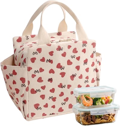Thermische Lunchtas voor Vrouwen en Kinderen, 12L, Grote Capaciteit, Koeltas voor Kantoor, School, Reizen en Picknick, Beige, Multifunctionele Tas