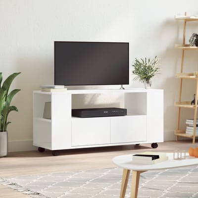 vidaXL - Tv-meubel - 102x34,5x43 - cm - bewerkt - hout - wit