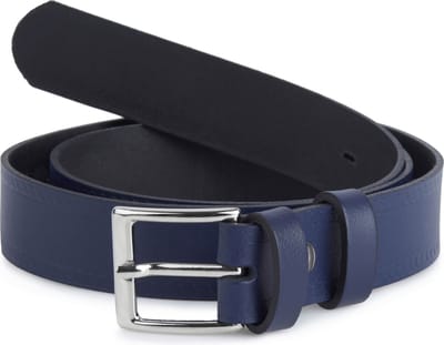 Ladeheid Kinderriem – Riem - Jongens - Broekriem - Verstelbaar - Leer – Marineblauw-2 – 60 cm LA-EL-KIDS