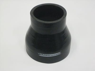 Rechte verlopen silicone - zwart, 76-60mm