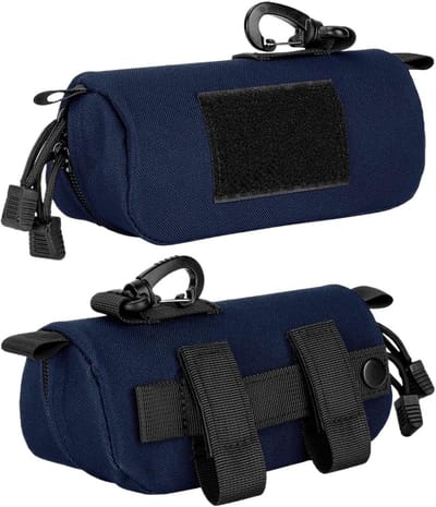 Brillenkoker Set - Beschermhoes Brillenzakje - Veilig Opbergen - Anti-verbrijzeling Schaal - 2 stuks - Navy