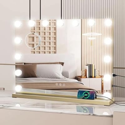 Hollywood Make-upspiegel 80x62cm met Dimbare LED Verlichting en Touch Control