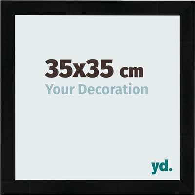 Your Decoration - Fotolijst 35x35 cm - MDF - Zwart Hoogglans - Pisa