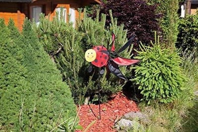 Plastic windmolen - Tuindecoratie dier - Tuin versieren - Lichtgewicht ontwerp - 100 cm hoogte - Multicolor