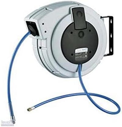 Slanghaspel - Luchtslangoprol - Werkplaats Organisatie - Automatische Spanning - 15 meter - Blauw