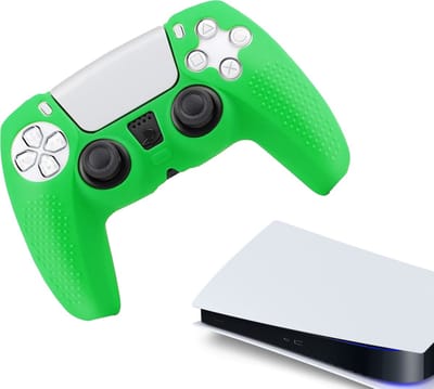 Gadgetpoint - Hoesjes & Skins voor PS5, PlayStation 5 - Performance Gaming Case - Soft Grip Covers - Anti-Slip Controller Accessoires - Grip Groen
