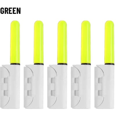 5 stuks Handige Float Nacht Rood/Groen/Blasting flash Donkere Beetmelder Glow Stick Fluorescerend Licht Hengel Tip Lightstick