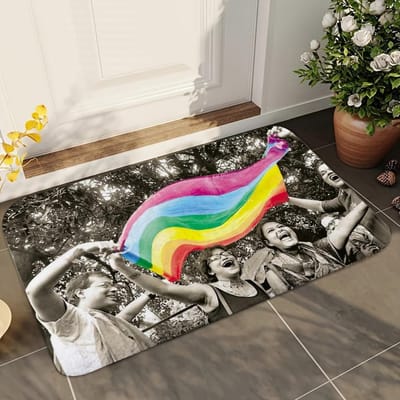 1 stuks Gay Lesbisch LGBT Regenboog Liefde Badkamer Absorberende Matten Antislip Matten Huisdecoratie Benodigdheden Tapijten Huis Keuken Vloermatten 40x60cm
