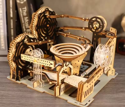 Mechanische Houten Knikkerbaan Bouwpakket | 3D Puzzel Volwassenen & 14+ | Marble Run Model Kit (168 Stuks)