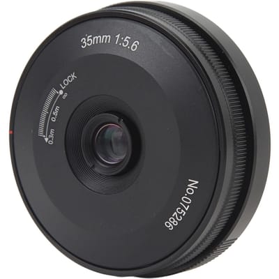 35mm F5.6 Full Frame Groothoeklens 4 Groepen 5 Elementen Handmatige Focus Ultradunne Lens Vervanging black