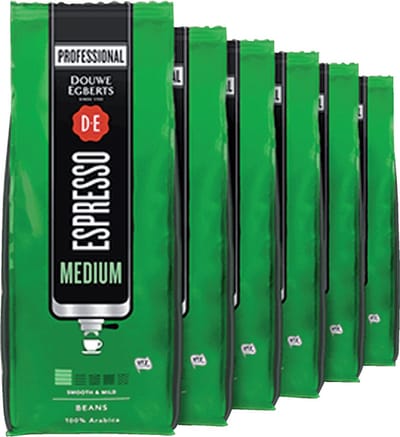 Koffie Douwe Egberts espresso bonen medium roast | 6 x 1 KG