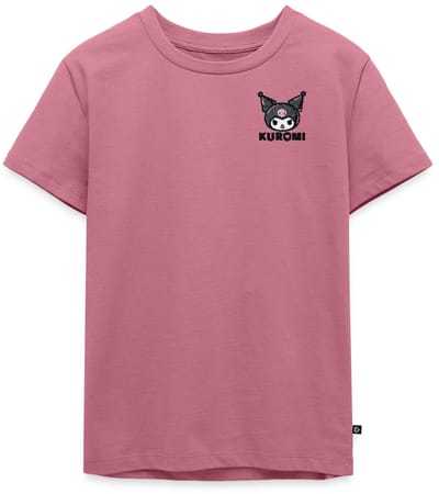 Kuromi Geborduurd Portret Premium T Shirt Kinderen