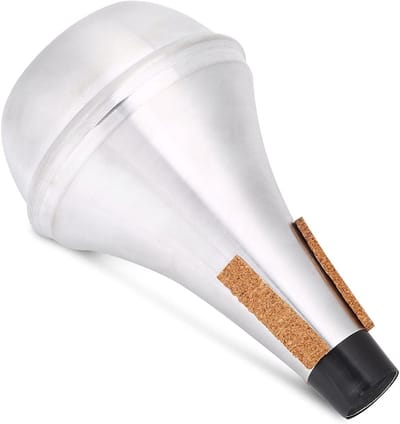 Demper voor Trompet, Geluidsisolatie voor Trompet, Aluminium Legering, Rechtdoorlopende Demper, Zilveren Trompet Demper, Trompet Geluidsdemper, Muziekaccessoire voor Trompettisten