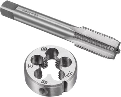 Allecto - Tap- en matrijsset - M16 x 2mm - Voor DIY en reparatie - Linkshandig - Schroefdraad snijden - Zware kwaliteit - Geschikt voor hobbyisten ...