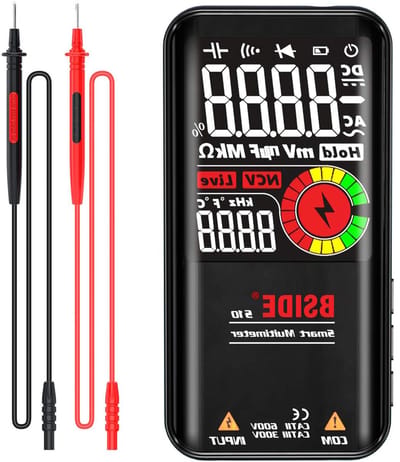 Digitale Multimeter - Spanningstester Voltmeter - Elektrische Problemen Oplossen - Automatisch Bereik EBTN Display - 9999 Teller - Zwart