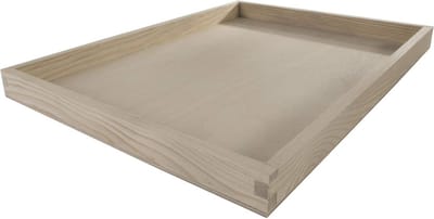 Houten displaybak met deksel 40 x 30 x 3 cm