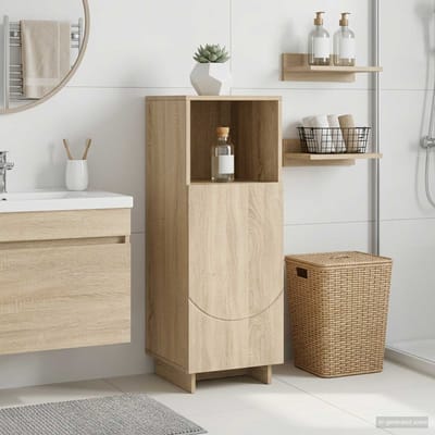 vidaXL - Badkamerkast - Sonoma - Eiken - 36,5 - x - 38 - x - 95 - cm - Bewerkt - hout