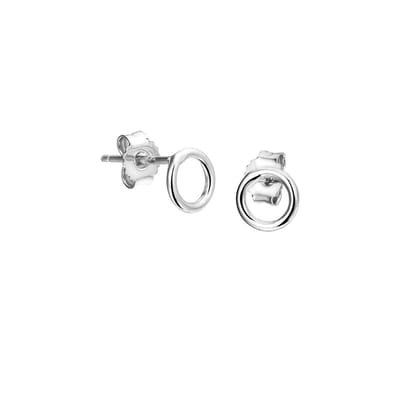 YO&NO - Oorbellen - Zilver - Oorknoppen - 6mm -  Circel - Sieraden Vrouw - Zilver 925