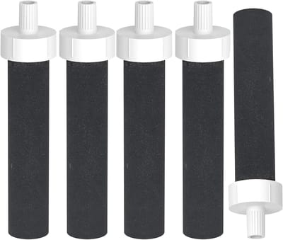 SnelShoppen - 5x Waterfles Filter Vervangaccessoires voor Brita, Snelle Filtratie, Hoogwaardige Kokosnootschild Koolstof, Perfect voor Sportflessen, K