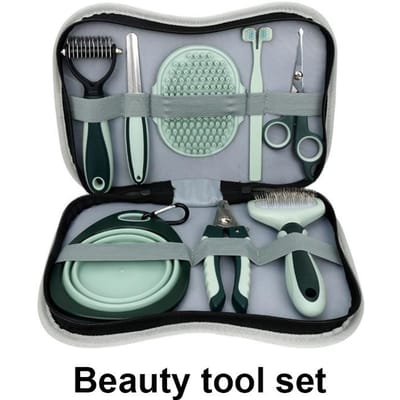 8 Stuks/Set Huisdier Kat Hond Verzorgingsgereedschap Set Huisdier Multifunctionele Reinigingsset Hondenharen Verwijderaar Borstel Nagelknipper Vijl Vlooienkammen