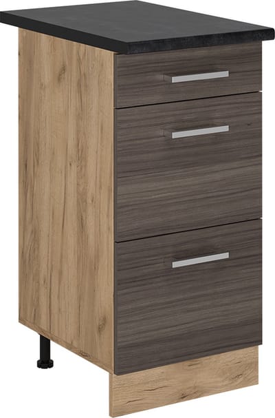 Vicco R-Line Keukenonderkast – 40 cm met laden, WB Antraciet Edel grijs