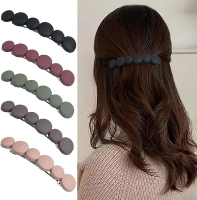 Elegante Haarspelden Set van 5 Stuks voor Dikker en Fijn Haar in Diverse Kleuren zoals Zwart, Bruin, Khaki, Groen en Rood
