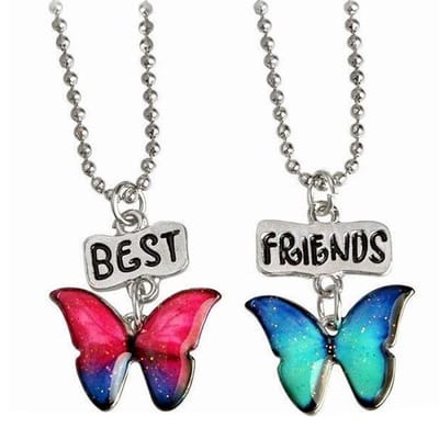 Fako Bijoux® - Vriendschapsketting - BFF Ketting - Vlinders - Best Friends - Butterflies